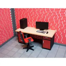 Miniatura de Kit Setup Mesa de Computador para Diorama em Escala 1:18 - Impressão 3D