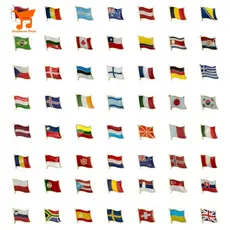 Pino Do Emblema Da Bandeira País De Alta Qualidade-Alfinetes De Lapela-Novo Todo O Mundo