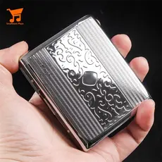 Prata Portátil Metal Caso Flip Aberto Cartão Caixa De Armazenamento Titular Primavera Clipe Viagem Ao Ar Livre Ferrament