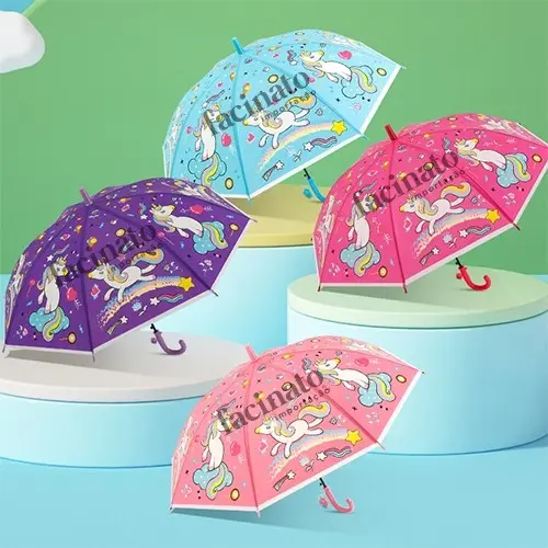 Guarda Chuva Infantil  Sombrinha Unicórnio Cores