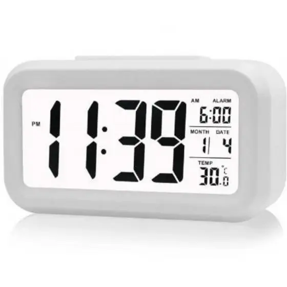 Relógio LCD Controle De luz Óptica De Mesa Digital Com Sensor De Temperatura Inteligente Top Estilo