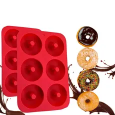Formas Donuts 26Cm 6 Cavidades De Rosquinhas De Silicone Resistente