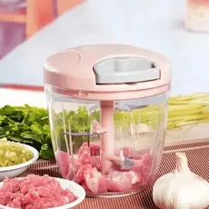 Processador De Alimentos Manual 900ML Com 5 Lâminas Triturador Fatie E Triture Com Agilidade Útil