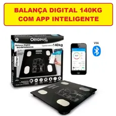Balança Eletrônica 140KG Digital Aplicativo Bluetooth Academia Ferramenta Para Medição Corporal