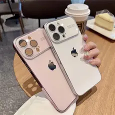 Novo Caso Banhado A Ouro Fosco iPhone 17 16 plus 15 14 13 12 11 Pro Max Luxo À Prova De Choque Capa Traseira Lente De Vi