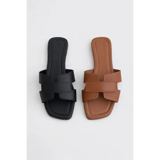 Kit 2 Pares Rasteira Feminina Enfeite Blogueira Rasteirinha Confortável Leve Sandália Moda Passeio