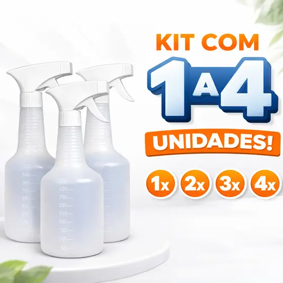Borrifador Girafa 500ml Branco Leitoso 1, 2, 3 ou 4 Unidades NV