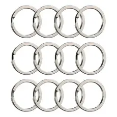Kit 50 ou 100 Peças Argola 23mm para Chaveiro Aço Prateado Níquel