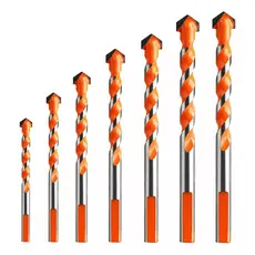 Kit com 7 Brocas de Torção Profissional 3/4/5/6/8/10/12 mm