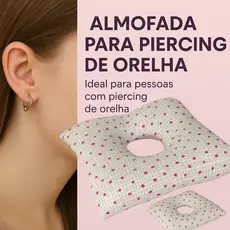 Almofada Para Dormir Piercing Brinco Fone de Ouvido Orelha
