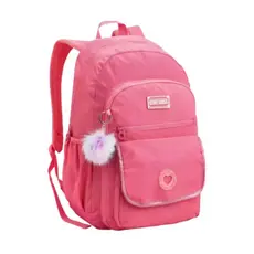 Mochila de Costas Escolar Passeio Faculdade Trabalho Juvenil Feminina Pompom