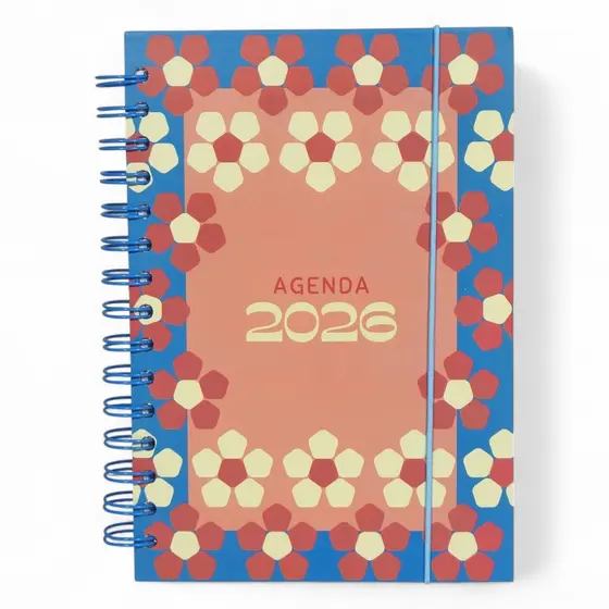 Agenda Diária Planner 2026 168 Folhas 21 x 15 Capa Dura Espiral Fofinha Borboletas Flores Fauna