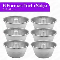 Kit 6 Forminhas 12 cm Mini Bolo Vulcao Pudim 12cm Boca - 8,0cm Fundo - 6cm Altura
