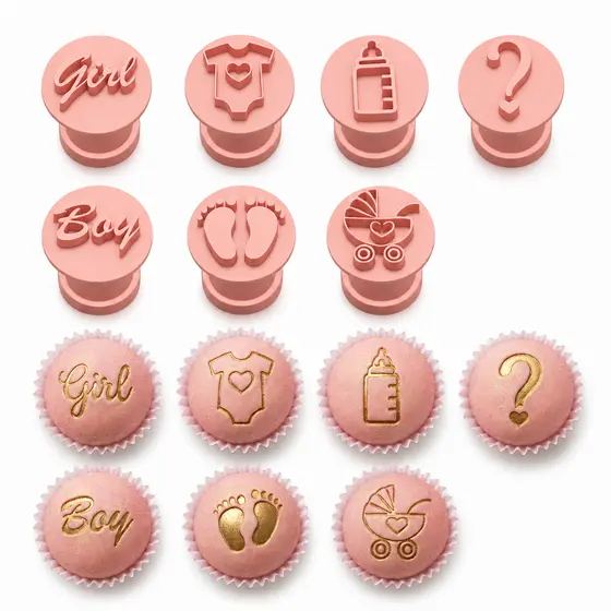 Kit 7 Carimbos Chá De Bebê Para Brigadeiro E Doces Gourmet