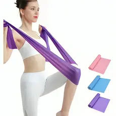 Kit 3 Faixa Elástica Para Exercício Yoga Alongamento 150Cm Fitness Faixa Elástica Exercícios Yoga