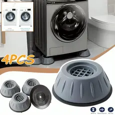 Kit 4 Pés De Máquina De Lavar Anti Vibração Secadora Suporte Nivelador Base de Máquina de Lavar Suporte