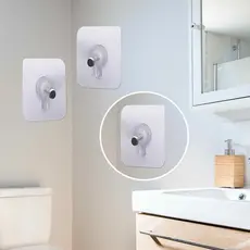 Kit 10 Gancho Parafuso Adesivo Gancho Parede Transparente Para Pendurar Quadros Suporte Sem Furo