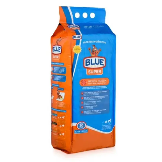 Tapete Higiênico Para Cães Blue Super Premium 82x60 c/30un