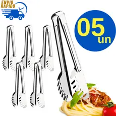 Kit 5 Pegador de Massa Lisa Resistente Para Cozinha Multiuso Em Inox Para Restaurante Lanchonete Pizzaria Buffet