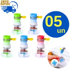 Kit 5 Chuveirinho Bico Extensor Giratória 360° Filtro De Água Arejador Flexível para Torneira
