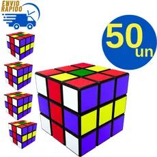 Kit 50 Cubo Mágico 5x5 Brinquedo Inteligente Diversão Aprendizado Desenvolvimento Presente Natal Lembrancinha