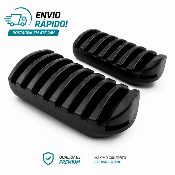 Par Borracha Estribo Dianteira Bros 160/150 Nxr Bros 125 Bros 150 Nx 400 Pedaleira Dianteira