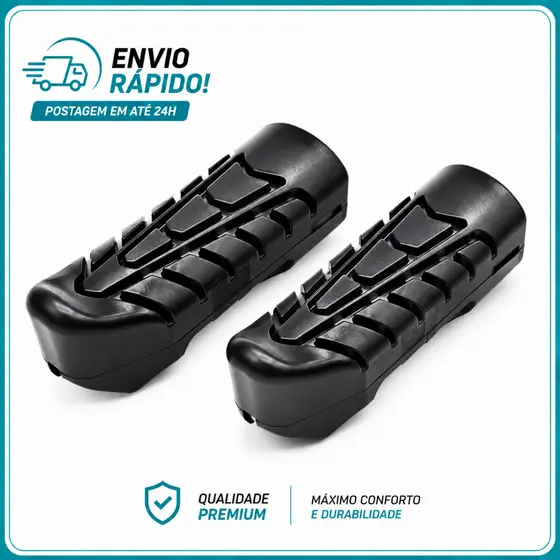 Par Borracha Estribo Cg Titan 160 Fan160  Start 150 / 160 2014 á 2024 Pedaleira Pedal de Apoio Dianteira