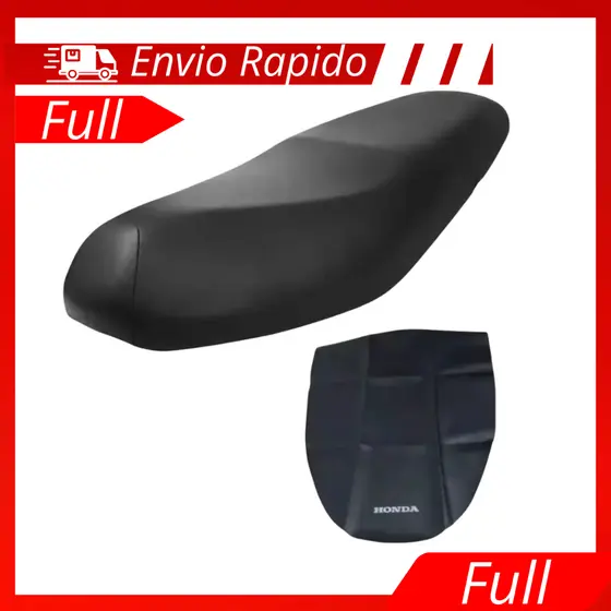 Capa de Banco Honda Biz 125 2005 2006 2007 2008 Com Logo Preta