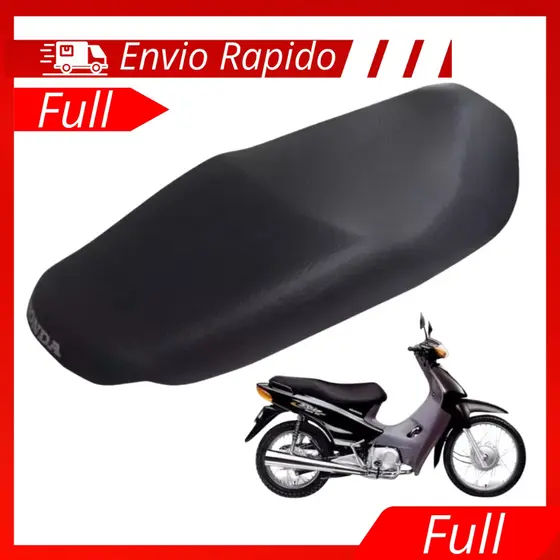 Capa de Banco Honda Biz 100 Antiga 1998 1999 2000 2001 2002 2003 2004 Com Logo Preta