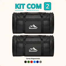 Kit 2 Bolsas de Viagem G Mala Grande Resistente Dobrável 50L Reforçada Familia Dobravel Férias