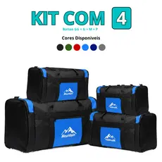 Kit 4 Bolsas Mala De Viagem Completo Familia GG G M P Resistente Dobrável Praia Media Grande Media