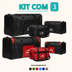 Kit 3 Bolsa Mala de Viagem 100L GG+2xM Completo Dobrável Resistente Enorme Familia Transversal Casal