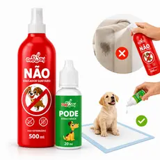 Adestrador Cães Kit Educador Sanitário Xixi Pode Xixi Não Pode Lugar Certo Spray Pet