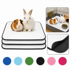 Kit 3 Tapetes Higiênicos Laváveis Porquinho da Índia Coelho Hamster Roedores Super Absorvente