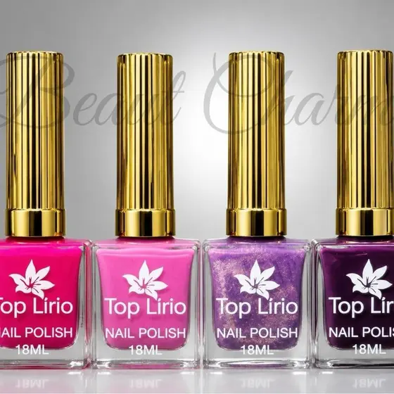 Kit 10 Esmalte Top Lirio Comum 18ML - Cores Vibrantes e Brilhantes para Manicure Perfeita
