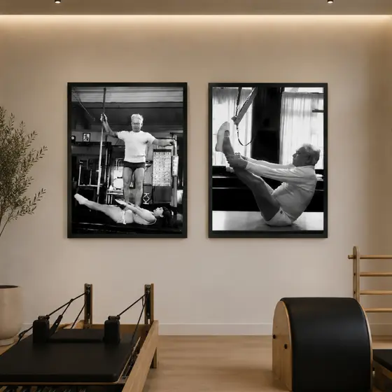 Kit de quadros pilates Joseph pilates kit com duas unidades Studio exercícios leg circles Teaser