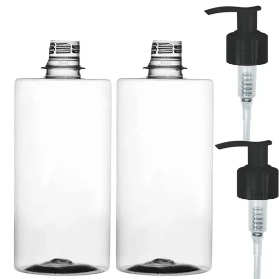 Kit 2 Frascos Pet 1L Com Válvula Pump Dosadora 28/410 Otimo para Shampoo-Condicionador-Sabonete-Alcool em Gel ou liquidos Detergente e etc..