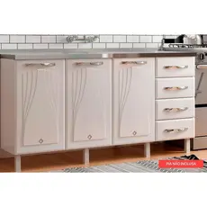 Balcão de Cozinha Star New Aço 3 Portas e 4 Gavetas s/Tampo 160cm Branco - Telasul