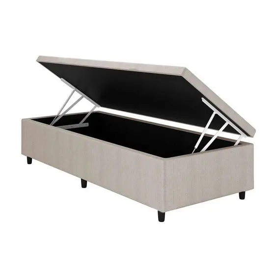 Cama Box Baú Solteiro Universal Courano Clean (88x188x35) - Costa Rica