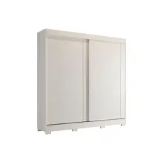 Guarda Roupa Casal 2 Portas de Correr e 3 Gavetas c/ Pés Ilhéus Branco - Panan