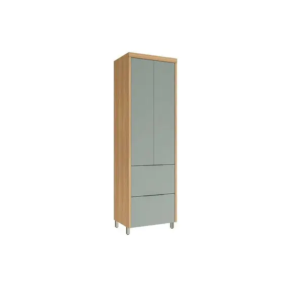 Módulo Cozinha Nesher Marquesa Paneleiro c/ 2 Portas e 2 Gavetas 70cm Nature/Verde - Nesher