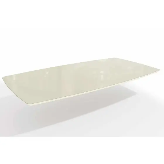 Tampo Mesa Sala de Jantar Madeirado c/Vidro TA52 Retangular 90x170cm Off White - Kappesberg