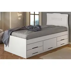 Cama Solteiro Multifuncional Júlia c/ 5 Gavetas Branco - Conquista