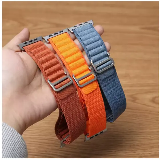 Kit 3 Pulseira Apple Watch Trail Loop Alpine Loop Nylon IWO Esportiva Ultra 42 44 45 49mm Series