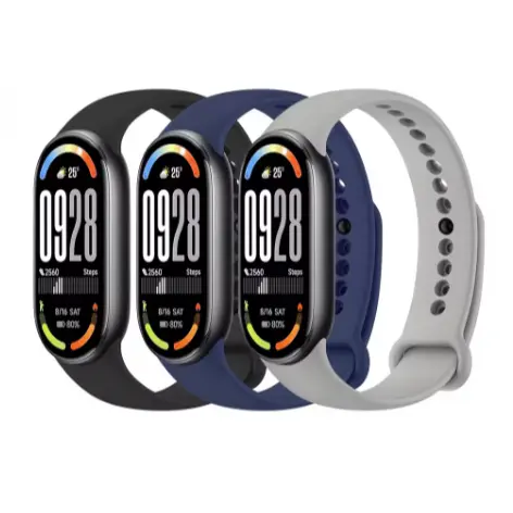 Pulseira Mi Band 10 9  Smart Band 8 Xiaomi Silicone Esportiva Conector Metal