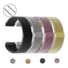 Pulseira Metal Milanês 20mm 22mm Amazfit GTR GTS Bip Active 2 Galaxy Watch Aço Inox Universal Esportiva