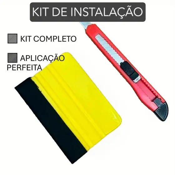 Kit Instalação Papel de Parede Estilete + Espátula Feltro Profissional Decoração Parede