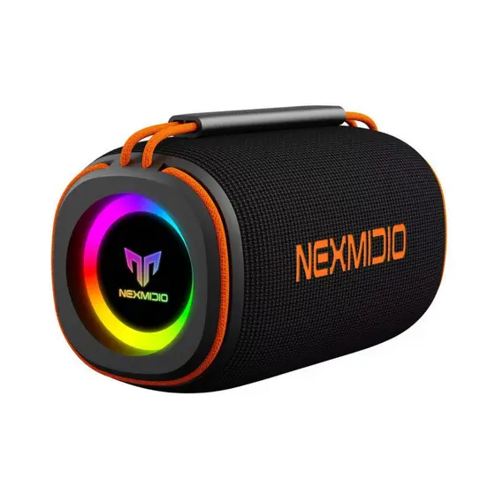 Caixa de som Bluetooth portátil com iluminação RGB potência de compatível com TWS entrada para  essencial para festas