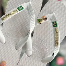 CHINELO HAVAIANAS BRASIL FC + PINGENTES ORIGINAL