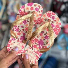 Chinelo Havaianas Infantil Top Kids Flores